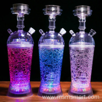 Customnewest design led shisha pocket plastic mini hookah